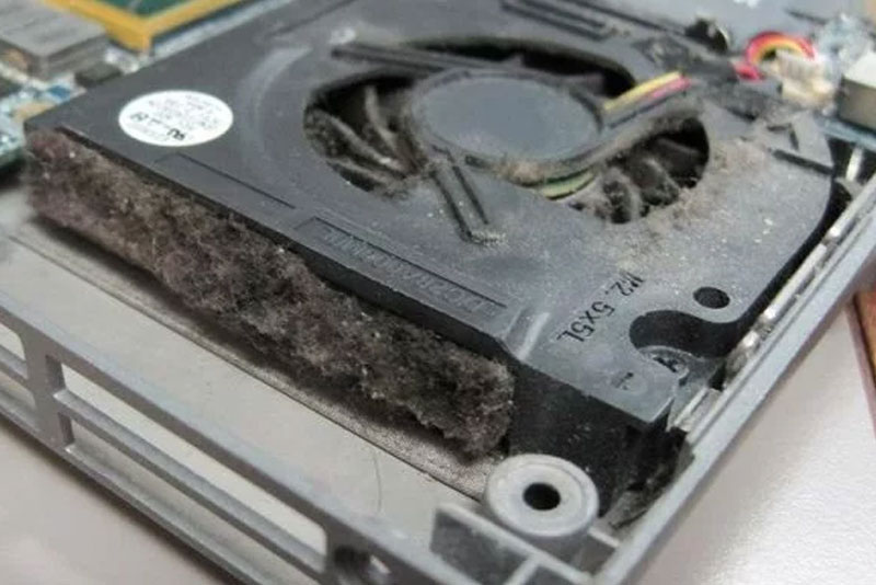 dusty and noisy laptop fan